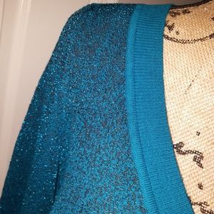 Teal Sparkle V-neck by Lane Bryant